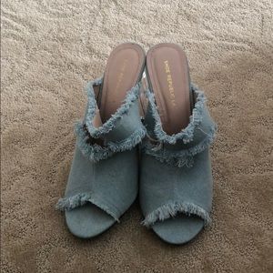 Denim heels